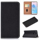 For Xiaomi 8 Lite Solid Color Frosted Magnetic Horizontal Flip Leather Case with Card Slots & Holder(Black) - 1