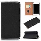 For iPhone 7 Plus / 8 Plus Solid Color Frosted Magnetic Horizontal Flip Leather Case with Card Slots & Holder(Black) - 1