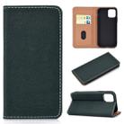 For iPhone 11 Pro Max Solid Color Frosted Magnetic Horizontal Flip Leather Case with Card Slots & Holder(Green) - 1