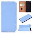 For iPhone 6 Plus Solid Color Frosted Magnetic Horizontal Flip Leather Case with Card Slots & Holder(Blue) - 1