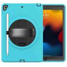 For iPad 10.2 2021/2020/2019 / Pro 10.5 / Air 10.5 2018/2019 Shockproof TPU + PC Tablet Case(Black+Light Blue) - 1