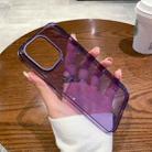 For iPhone 14 Plus Glitter Powder Transparent TPU Phone Case(Purple) - 1