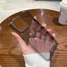 For iPhone 12 / 12 Pro Glitter Powder Transparent TPU Phone Case(Black) - 1