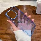 For iPhone 12 Pro Max Glitter Powder Transparent TPU Phone Case(Blue) - 1