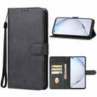 For Huawei Enjoy 50 Plus Leather Phone Case(Black) - 1