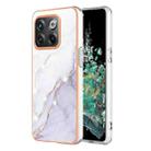 For OnePlus 10T 5G / Ace Pro Electroplating Marble Dual-side IMD Phone Case(White 006) - 1