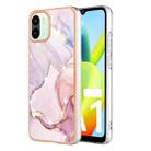 For Xiaomi Redmi A1 Electroplating Marble Dual-side IMD Phone Case(Rose Gold 005) - 1