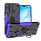 For Infinix Hot 12 Pro Armor Bear Shockproof PC + TPU Phone Case with Ring Holder(Purple) - 1