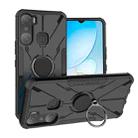 For Infinix Hot 12 Pro Armor Bear Shockproof PC + TPU Phone Case with Ring Holder(Black) - 1