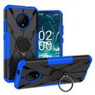 For Nokia C200 Armor Bear Shockproof PC + TPU Phone Case with Ring Holder(Blue) - 1