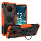 For Nokia C200 Armor Bear Shockproof PC + TPU Phone Case with Ring Holder(Orange) - 1