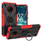 For Nokia C200 Armor Bear Shockproof PC + TPU Phone Case with Ring Holder(Red) - 1