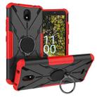 For Nokia C100 Armor Bear Shockproof PC + TPU Phone Case with Ring Holder(Red) - 1