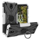 For Nokia C100 Armor Bear Shockproof PC + TPU Phone Case with Ring Holder(White) - 1