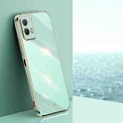 For vivo iQOO U5 XINLI Straight 6D Plating Gold Edge TPU Phone Case(Mint Green) - 1