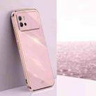 For vivo iQOO 9 XINLI Straight 6D Plating Gold Edge TPU Phone Case(Cherry Purple) - 1