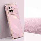 For vivo X80 XINLI Straight 6D Plating Gold Edge TPU Phone Case(Cherry Purple) - 1