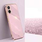 For vivo Y02s 4G XINLI Straight 6D Plating Gold Edge TPU Phone Case(Cherry Purple) - 1