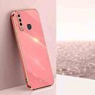 For vivo Z5x XINLI Straight 6D Plating Gold Edge TPU Phone Case(Hawthorn Red) - 1