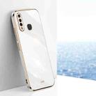 For vivo Z5x XINLI Straight Edge 6D Electroplate TPU Phone Case(White) - 1