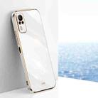 For vivo Y51 2020 December XINLI Straight 6D Plating Gold Edge TPU Phone Case(White) - 1