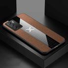 For vivo iQOO Neo5 S XINLI Stitching Cloth Textue Shockproof TPU Phone Case(Brown) - 1