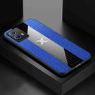 For vivo iQOO U5 XINLI Stitching Cloth Textue Shockproof TPU Phone Case(Blue) - 1