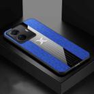 For vivo S15e XINLI Stitching Cloth Textue Shockproof TPU Phone Case(Blue) - 1