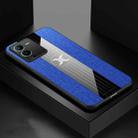 For vivo S15 Pro XINLI Stitching Cloth Textue Shockproof TPU Phone Case(Blue) - 1