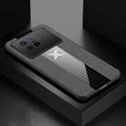 For vivo X80 XINLI Stitching Cloth Textue Shockproof TPU Phone Case(Grey) - 1