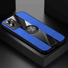 For vivo Y55s 5G XINLI Stitching Cloth Textue Shockproof TPU Phone Case(Blue) - 1