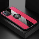 For vivo iQOO U5 XINLI Stitching Cloth Textue TPU Phone Case with Ring Holder(Red) - 1