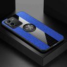 For vivo S15 XINLI Stitching Cloth Textue TPU Phone Case with Ring Holder(Blue) - 1