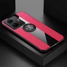 For vivo S15e XINLI Stitching Cloth Textue TPU Phone Case with Ring Holder(Red) - 1