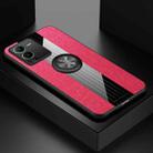 For vivo S15 Pro XINLI Stitching Cloth Textue TPU Phone Case with Ring Holder(Red) - 1