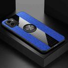 For vivo Y10 XINLI Stitching Cloth Textue TPU Phone Case with Ring Holder(Blue) - 1