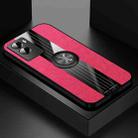 For vivo Y55s 5G XINLI Stitching Cloth Textue TPU Phone Case with Ring Holder(Red) - 1