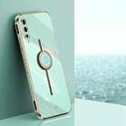 For vivo iQOO Pro XINLI Straight Edge 6D Electroplate TPU Phone Case with Ring Holder(Mint Green) - 1