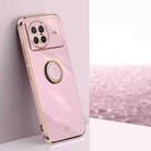 For vivo X Note XINLI Straight Edge 6D Electroplate TPU Phone Case with Ring Holder(Cherry Purple) - 1