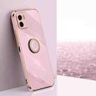 For vivo Y10 XINLI Straight Edge 6D Electroplate TPU Phone Case with Ring Holder(Cherry Purple) - 1