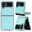 For Samsung Galaxy Z Flip4 Rhombic Microfiber Folding Phone Case(Blue) - 1