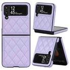 For Samsung Galaxy Z Flip3 Rhombic Microfiber Folding Phone Case(Purple) - 1