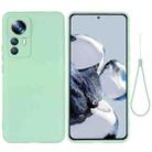 For Xiaomi 12T Pure Color Liquid Silicone Shockproof Phone Case(Green) - 1