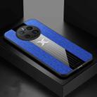 For Huawei Mate 50 Pro XINLI Stitching Cloth Textue Shockproof TPU Phone Case(Blue) - 1