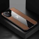 For Honor X40i XINLI Stitching Cloth Textue Shockproof TPU Phone Case(Brown) - 1