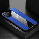 For Honor X40i XINLI Stitching Cloth Textue Shockproof TPU Phone Case(Blue) - 1