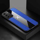 For Samsung Galaxy S22+ 5G XINLI Stitching Cloth Textue Shockproof TPU Phone Case(Blue) - 1