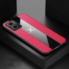 For Xiaomi Redmi Note 11E XINLI Stitching Cloth Textue Shockproof TPU Phone Case(Red) - 1
