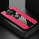 For Huawei Mate 50 Pro XINLI Stitching Cloth Textue TPU Phone Case with Ring Holder(Red) - 1