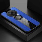 For Honor X30 XINLI Stitching Cloth Textue TPU Phone Case with Ring Holder(Blue) - 1